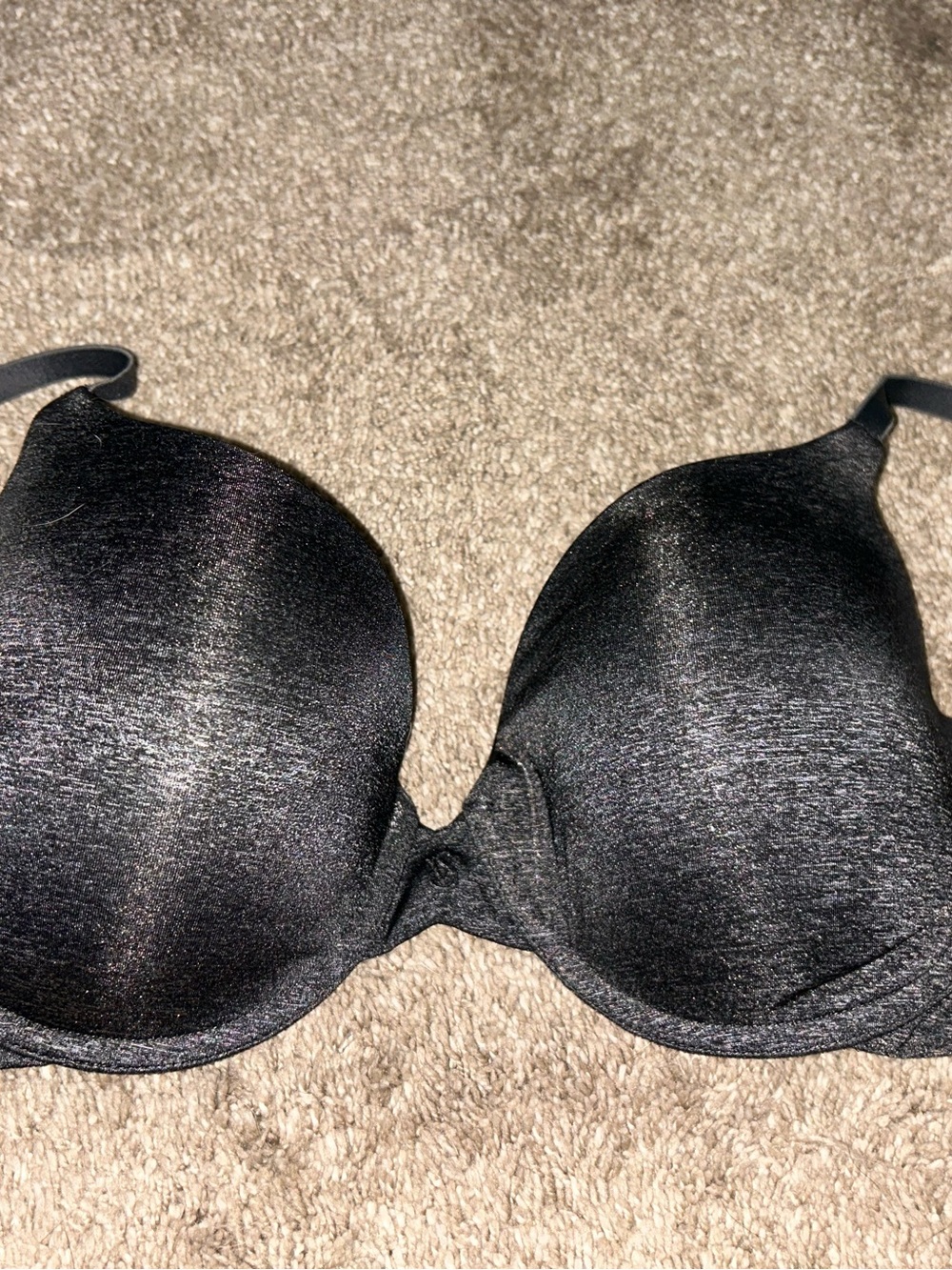 Heathered BlackT-Shirt Bra with Light Padding